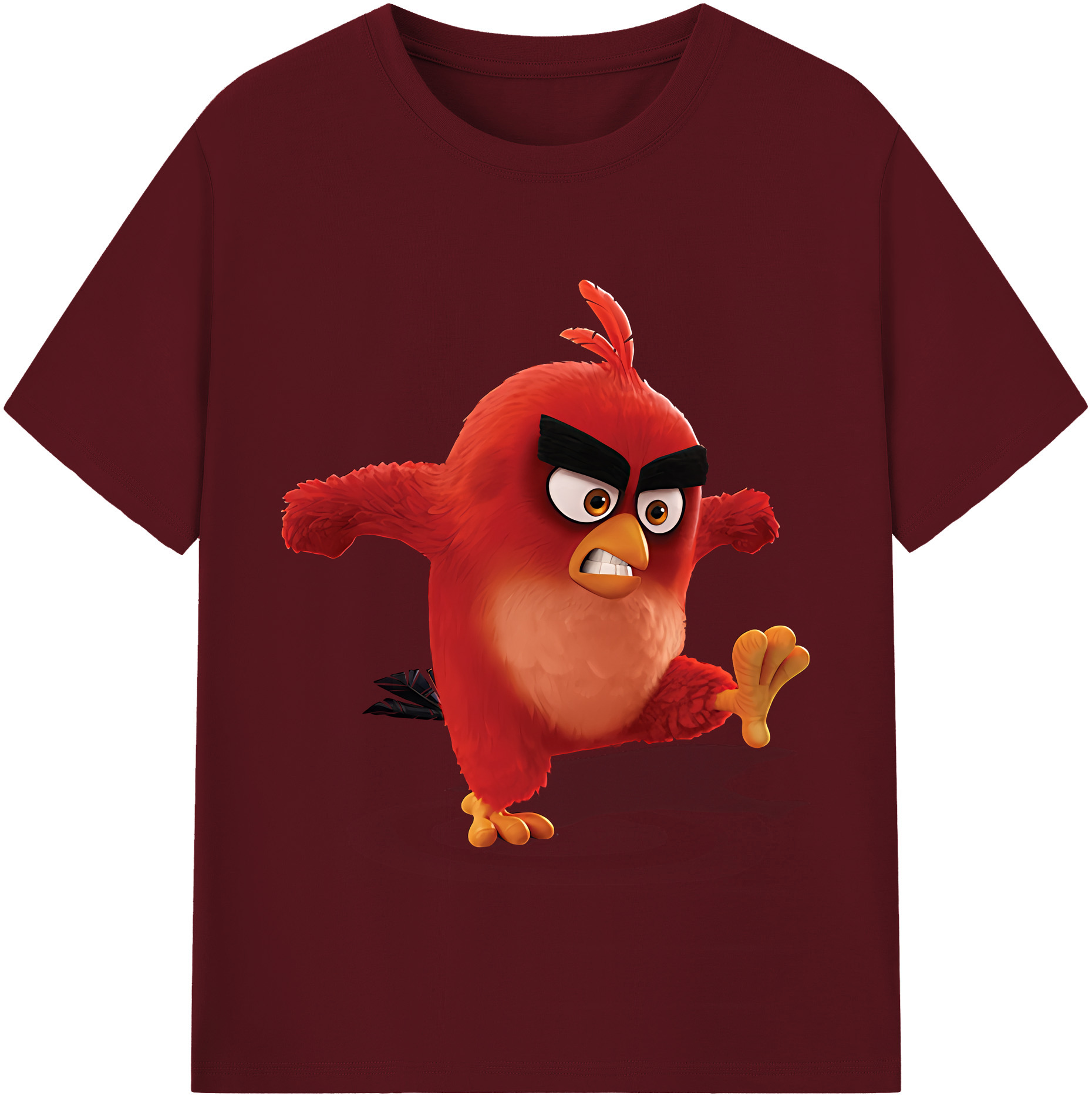 （画像用） Angry Birds アングリーバード 綿100％半袖Tシャツ（フロントプリント）